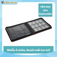 Card Binder for PU leather toploader, 3x4 card book album can hold 384 pokemon yugioh toploader