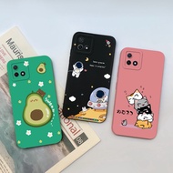 Phone Case For Oppo A16 A16K A16S A16E 4G Camera Protection Casing Square Fashion Lovely Cat Soft Si