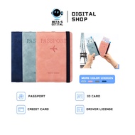 Men's And Women's Leather Passport Cover, Elastic Band RFID Blocking Passport Cover For Travel Card Document Passport Holder clutch coach Folding Bag PrimalAndbana Passport Wallet Cover Card Holder Travel Wallet RFID Blocking