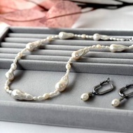 SV バロックパール ネックレス 淡水パール アジャスター付　淡水パール 珍珠項鍊　珍珠项链　pearl necklace