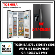 TOSHIBA GR-RS637WE PMY SIDE BY SIDE REFRIGERATOR ICE DISPENSER WITH INVERTER