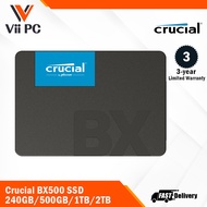 Crucial BX500 2.5 SATA SSD ( 240GB / 500GB / 1TB / 2TB), Internal SSD Storage