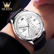 OLEVS jam tangan pria dewasa otomatis terbaru 2025 anti air kasual elegan bercahaya kalender multifu