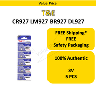 [Genuine] T&E CR927 BR927 DL927 ECR927 LM927 KCR927 BR927-1W CR927-1W Coin Battery 3 Volt cell Bater