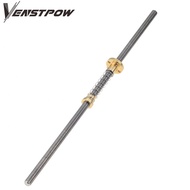 T8 Lead Screw THSL-500-8D Trapezoidal Lead Screw anti backlash spring loaded nut Thread 8mm Length 2
