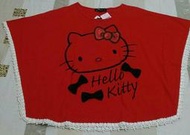 三麗鷗 kilara kitty亮片喜氣紅斗篷式上衣 罩衫