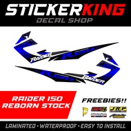 Raider 150 Reborn Stock Decals with freebies (Blue)