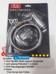 PJM STORE Jet Shower Toilet Kamar Mandi Shower Cebok Wc Toilet Duduk Selang Fleksibel Stainless