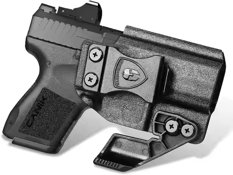 Compatible with Canik Mete MC9,IWB Kydex Holster w/Claw & Optics Cut,Mounting sight,Lock Click Sound