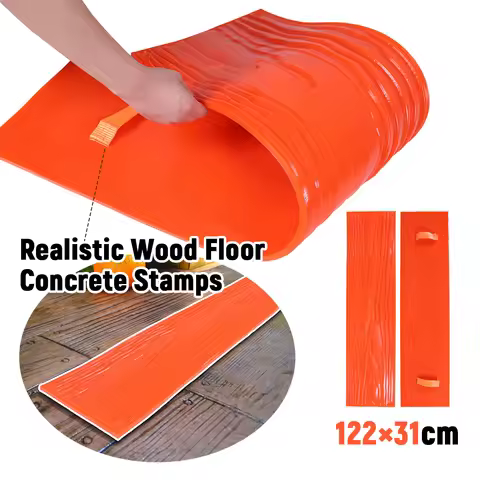 48x12 Inch Wood Grain Concrete Stamp Mat Polyurethane Wood Floor Texture Concrete Stamp Molds for In