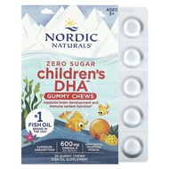 Nordic Naturals Children's DHA Gummy Chews, Tropical Punch, 600 mg, 30 Gummies (3Y+)