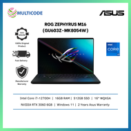 Asus Gaming Laptop ROG Zephyrus M16 GU603Z-MK8054W 16'' QHD+ 165Hz ( I7-12700H, 16GB, 512GB SSD, RTX3060 6GB, W11 )