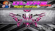 RUSI ROYAL SC125 DECAL STICKER H. KITTY PINK - 123