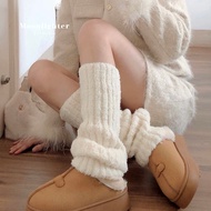 FUZZY KNIT WOOL LEG WARMER (detachable fur for shoes boots)