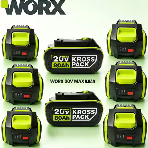WORX 20V Original 4.0/5.0/6.0Ah Charge Battery with LED Indicator for WE362 WU377 WU132T WU279 WU230