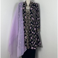 Kebarung Labuh Klasik Nett Sulam Melinda Eaa Fashion |Lilac|Mint Green|Merah|Nude|
