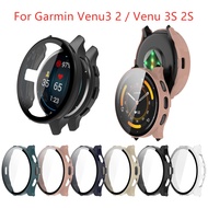 Glass + Protective Case for Garmin Venu 3S 2s / Garmin Venu3 Venu2 Plus / Garmin VENU Sq2 All-around Bumper Cover