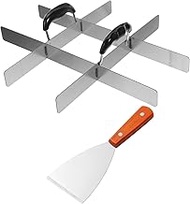 Stainless Steel Cake Divider with Ergonomic Handles and Spatula Hygienic Portion Marker for Even Sli