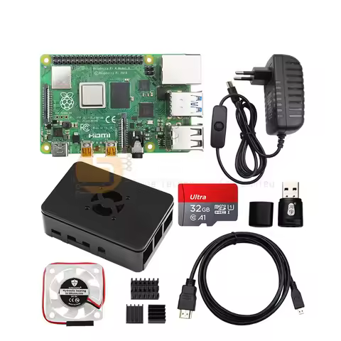Raspberry Pi 4 8G 4G 2G Starter Kit - 32 64 GB Edition, Raspberry Pi 4 Case with PWM Fan, Power Supp