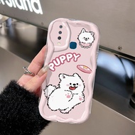 Case VIVO Y12 Y12i Y15 Y16 Y17 Y15s Y15a Y15c Y01 Y35 Y56 5G Y3 Y3s Transparent Case Super Cute Dog 
