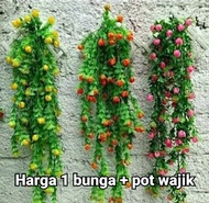 Bunga Rambat Priti Gantung Plastik Artificial Palsu / Bunga Rambat Tempel Dinding / Bunga Vernalya Juntai / Tanaman Hias Gantung / Tanaman Gantung Plastik / Bunga Daun Sulur Gantung / Daun Juntai / Bunga Plastik / Dekorasi Rumah Cafe Pesta