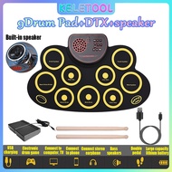 Electronic drum pad electric electronic drum pad rollable silicone drum pad portable foldable electr