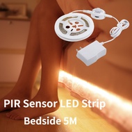 Updated Plug in Senser PIR LED Light Strip, Under Bed Single/Double Bed Set Cabinet Induction LED li