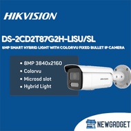 HIKVISION DS-2CD2T87G2H-LISU/SL 8MP SMART HYBRID LIGHT COLORVU MICROSD UPTO 512GB BULLET IP CAMERA