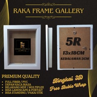 3D FRAME 3CM RANGGA/ DOWRY/ PICTURE/ SCRAP BOOK/ FREE BUBBLE WRAP/ Size 5R (13X18cm)