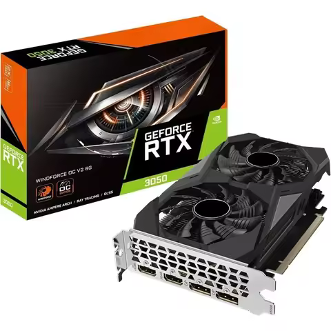 Graphics Card GeForce RTX 3050 WINDFORCE OC V2 6G 2X WINDFORCE Fans 6GB GDDR6 96-bit GDDR6-NEW