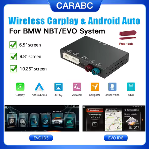 CARABC Wireless CarPlay for BMW NBT EVO 1 2 3 4 5 6 7 Series X1 X3 X4 X5 X6 MINI F56 F15 F16 F25 F26