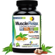 The Original Natural Muscle Relaxant AM-PM 24/7 Natural Day/Night Large 2,300mg Maximum Strength, Pl