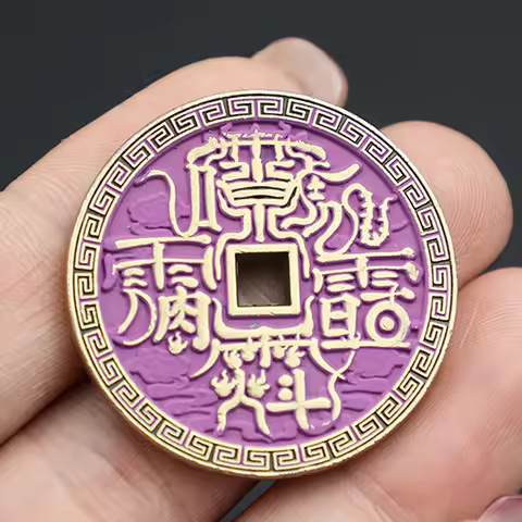 。 Mountain Ghost Money Traditional Feng Shui Amulet Of Wealth Leizu Good Luck Coin Hanging Decoratio