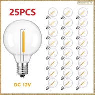 [K O G X] G40 DC12V 1W Led Light Bulb 25PCS Low Voltage E12 Plastic Replacement Bulb for Off-Grid So