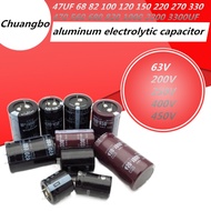 2/pcs Aluminum Electrolytic Capacitor 63 200V 250V 400V 450V 47 82 100 120 150 180 220 270 330 390 4