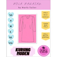 POLA BAJU KURUNG MODEN | POLA BAJU | POLA PAKAIAN