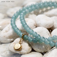 Ocean Blue JADE Bracelet 4 mm. Jadeite Type A (Guatemala)-FOR YOU