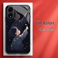 Ốp Lưng cho OPPO A18 A38 A58 A78 A98 5G Mặt kính cường lực cao cấp ỐP CẶP ĐÔI
