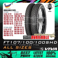 TAYAR MOTORSIKAL VIVA FT100 FT107 TYRE 2.25,225,2.50,250,3.50,350,2.75,275,70,80,90-8,10,16,17,18 (B