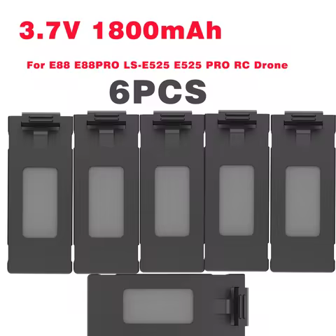 3.7V 1800mAh High-Capacity RC Drone Battery Accessory - Compatible with E88/E88PRO/LS-E525/E525 PRO