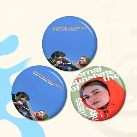 Eternal Sunshine Of The Spotless Mind Movie Round Button Pins Slogan Creative Brooches Backpack Clot