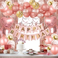Party Decoration Birthday Party Needs Balloon Arch Set Bday Backdrop For Girl Ladies 30 40 50 60th