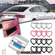 MAGICIANOK Trunk Tail Label Badge, ABS Plastics Heart-shaped Love Heart Logo Rear, Personality Four 
