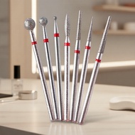 Nail Drill E-File Bits Set 7pcs - 3/32 Diamond Cuticle Bits for Acrylic & Gel Manicure  Set Bit Peng