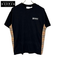 Burberry 8024545 黑色復古格紋短袖T卹 XS碼 [二手]