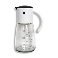 YO-KO Gravity Oil &amp; Vinegar Pot Gravity White Oil &amp; Vinegar Bottle Pot Glass (White