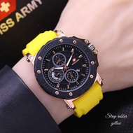 Jam Tangan Swiss Army Original water Resistant Jam Tangan Pria Tali karet Terbaru Jam Tangan Fashion