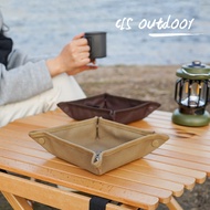 CLS Camping Storage Tray Travel Storage Box Camping Portable Folding Square Sundries Storage Tray Ca