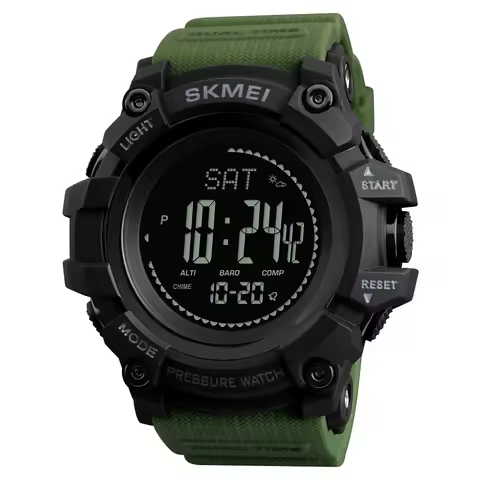 SKMEI 1358 Mens Shockproof Watch Jam Tangan Sport Digital Compass Wristwatch Climb Watch