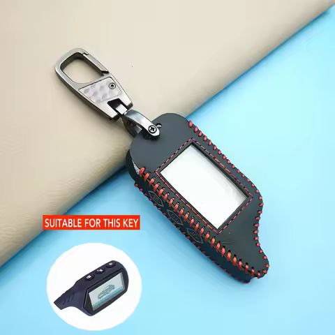 Key Case Key Cover For B9 B6 Leather Case For Starline LCD B9 B91 B6 B61 A91 A61 V7 LCD 2 Shape Remo